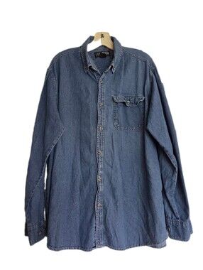 Canyon Guide Outfitters Denim Shirt Cotton Western Cowboy  Size XL